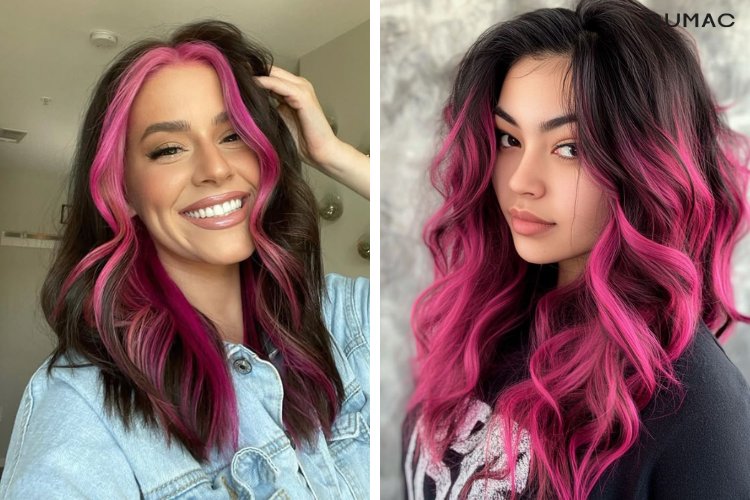 gay light toc nu mau viva magenta