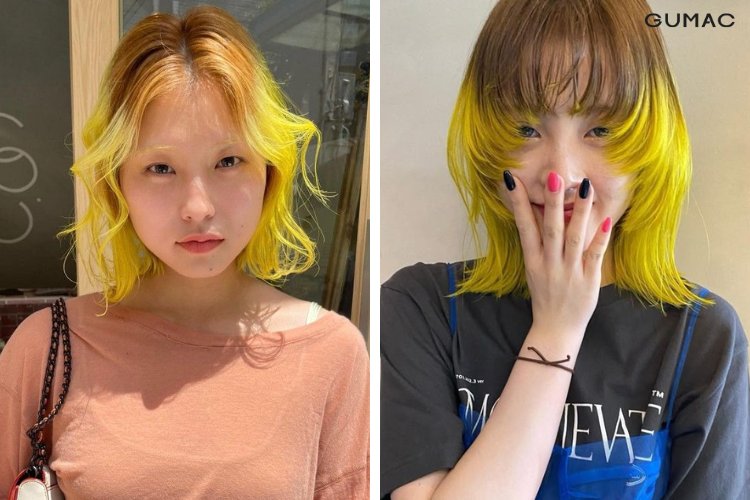 nhuom toc nu highlight mau vang