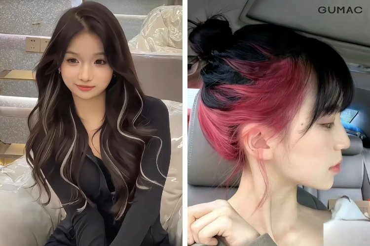 toc highlight nu tren nen den an tuong