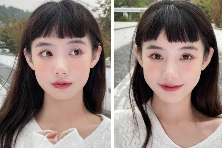 cắt tóc layer nữ mặt tròn