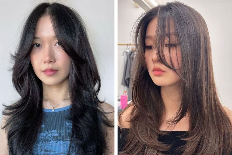 kiểu tóc layer nữ mặt tròn