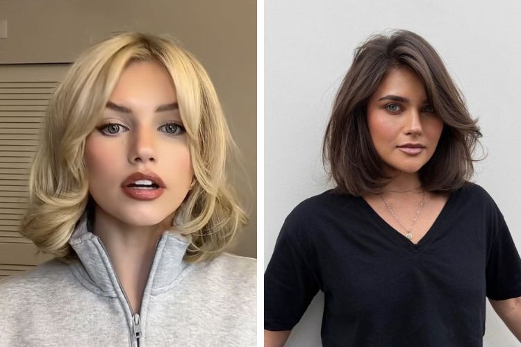 tóc layer nữ ngắn mặt tròn