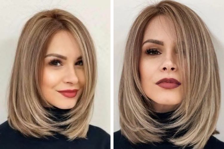 kiểu tóc layer nữ mặt tròn