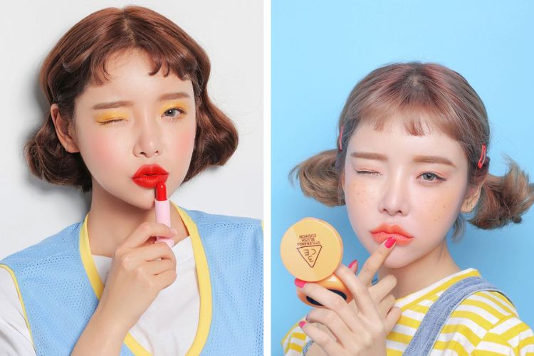 tóc mái ngố trên chân mày với tóc ngắn uốn tóc mái ngố trên chân mày với tóc ngắn uốn
