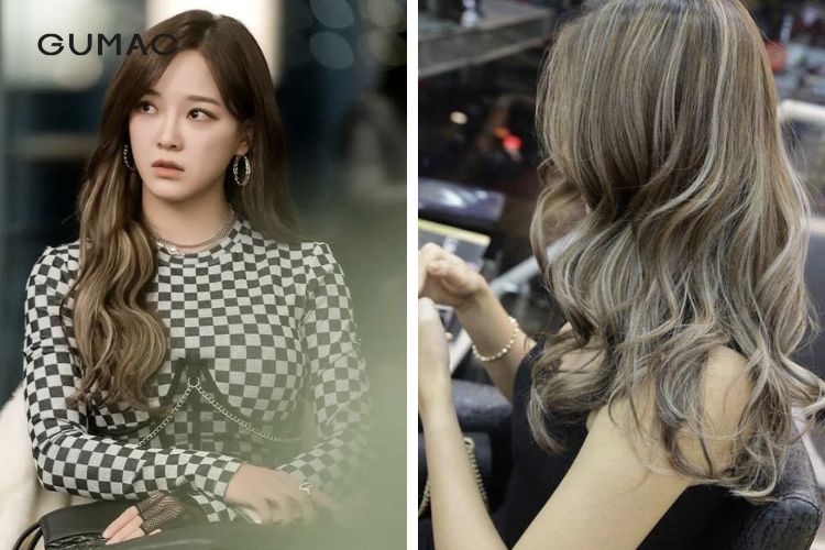 Tóc uốn gợn sóng nước highlight nổi bật