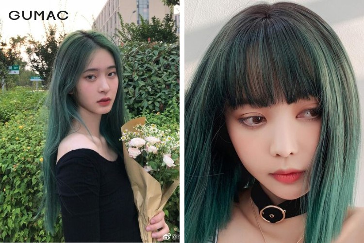 Bật mí cách giữ tóc màu xanh rêu được lâu cho nàng