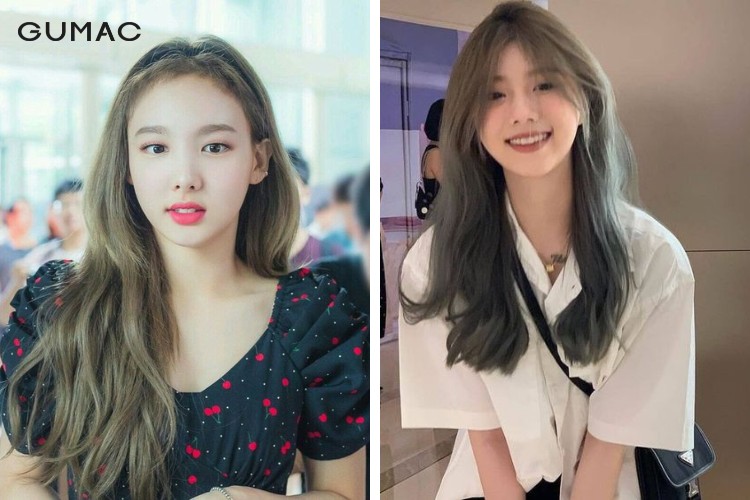 Tóc xanh rêu trầm cho nữ