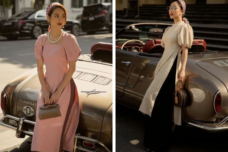 Kết hợp ví Clutch với áo dài sành điệu