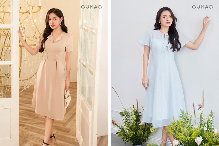 Váy đầm Hàn Quốc công sở ĐẸP SANG TRỌNG mới 2024 | Gumac.vn