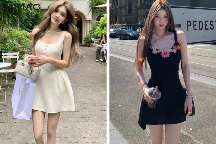 mau vay dam mua he kieu chu A