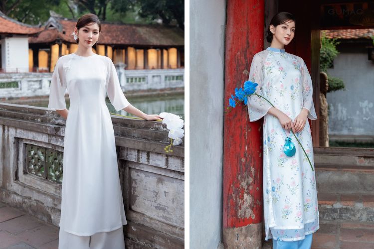 áo dài trơn trắng