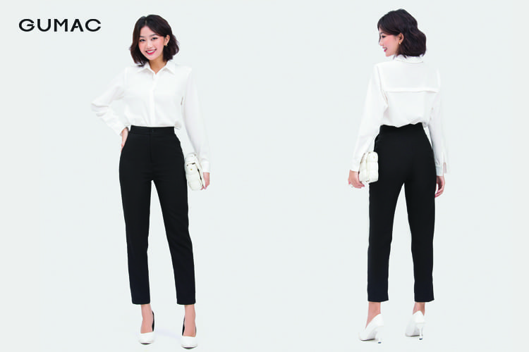 Áo sơ mi kết hợp cùng quần kaki Áo sơ mi kết hợp cùng quần kaki