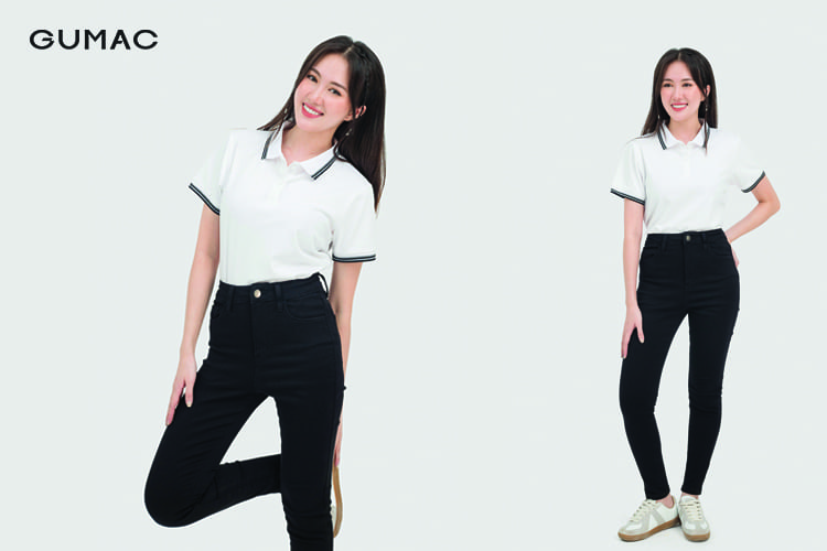Quần tây phối áo polo Quần tây phối áo polo