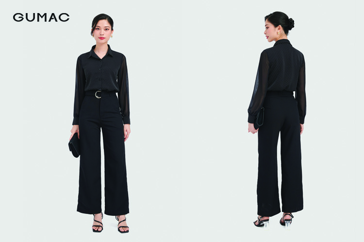 Áo sơ mi kết hợp quần tây