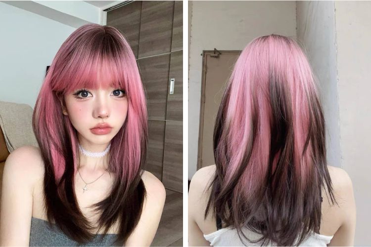 toc light ombre mau hong