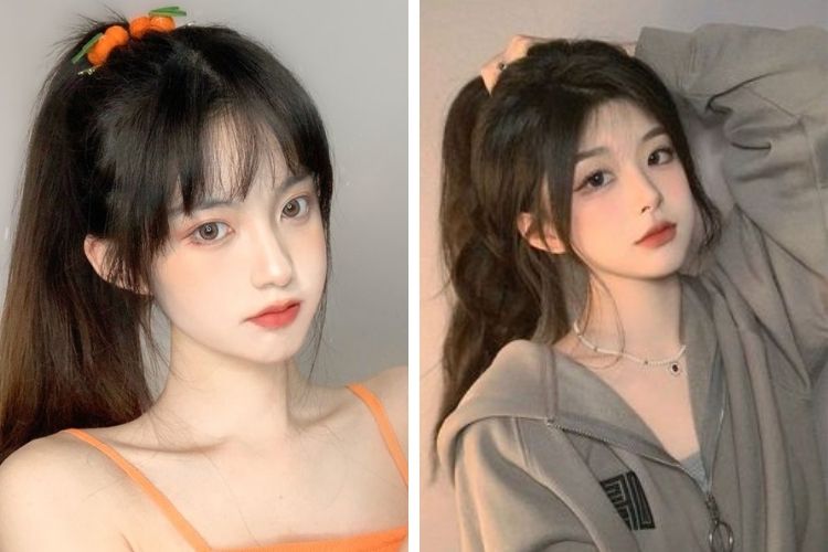 toc mai bay Phap cot cao xinh xan