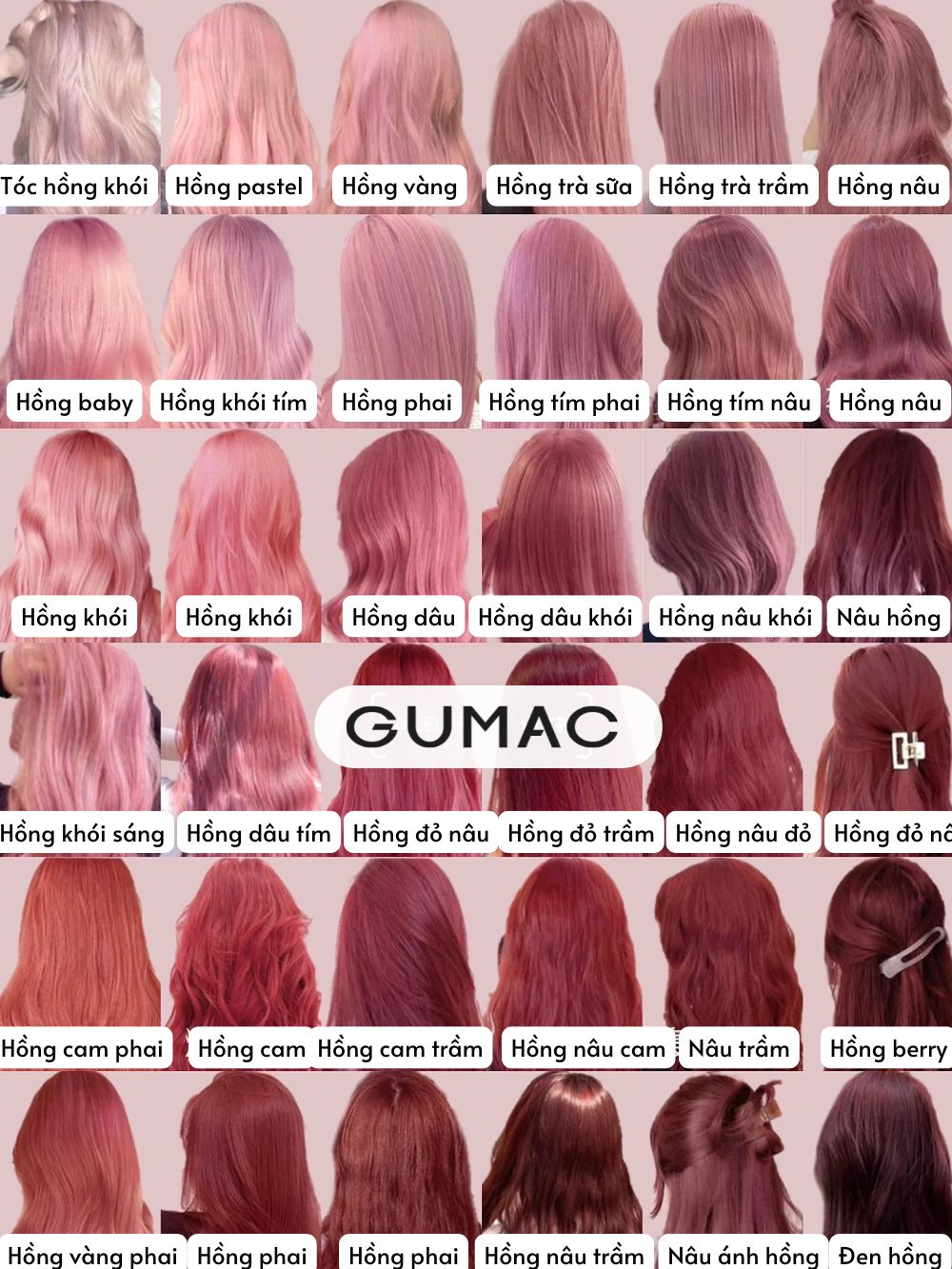 bang mau nhuom toc hong hot nhat