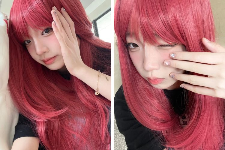 toc mau hong pastel pha hong dau