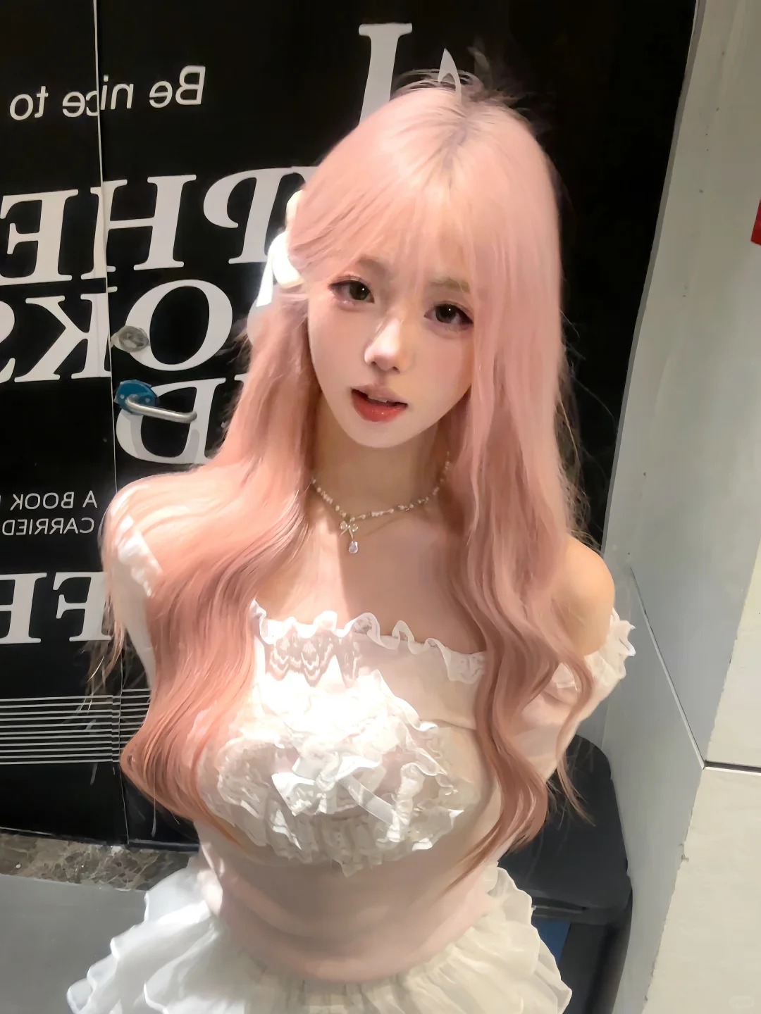 toc nhuom mau hong pastel tra sua