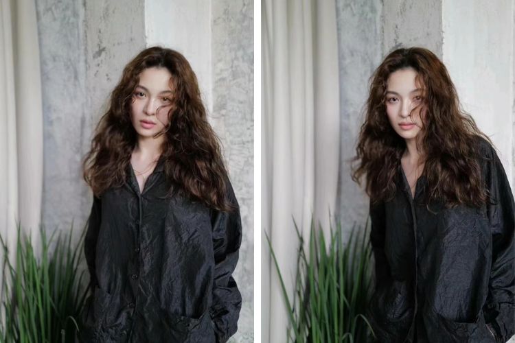 toc uon gon sóng layer song nho