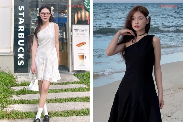 Đầm lệch vai gợi cảm