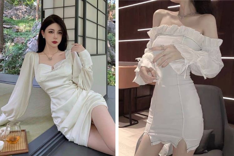 Đầm trắng body đi biển Đầm trắng body đi biển
